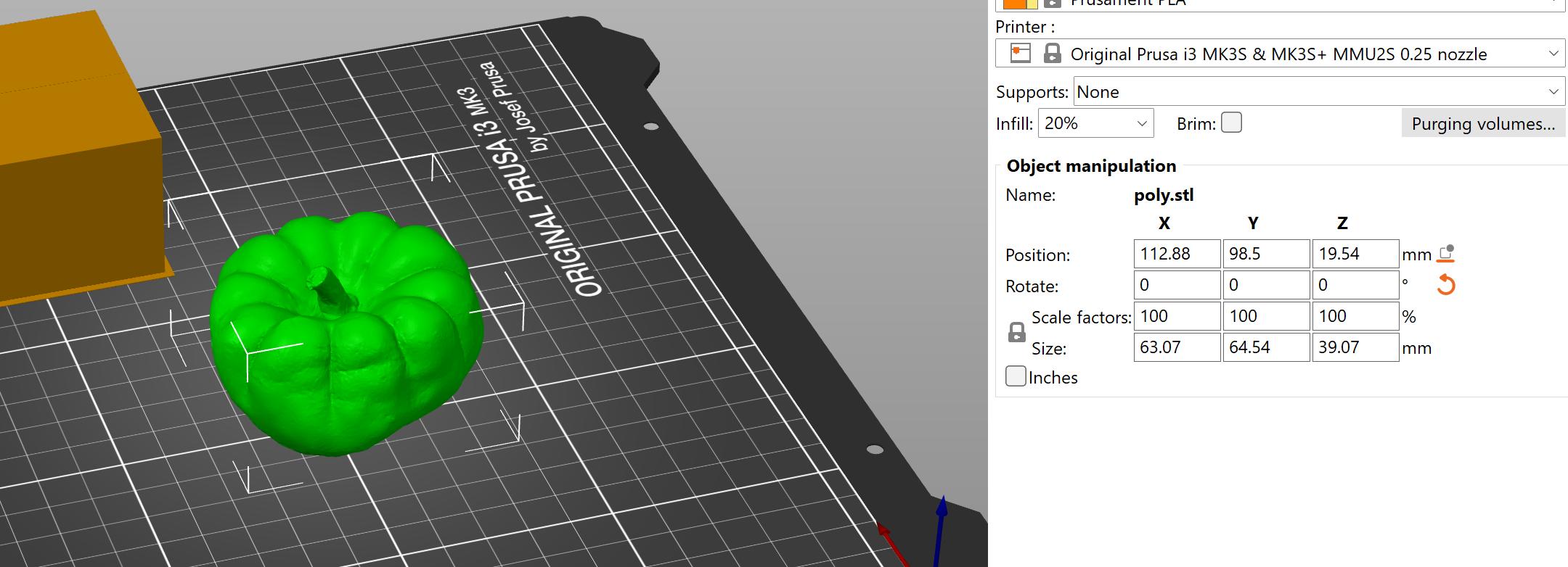 Pumpkin in Prusa